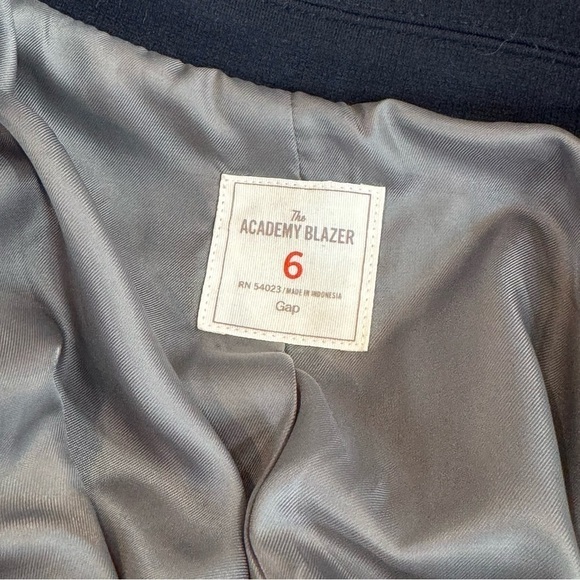 Gap Academy Blazer navy white stripes jersey knit two button size 6 - Picture 7 of 12